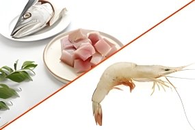 வஞ்சரம் மீன் + வெள்ளை இறால் Vanjaram(500G) + Prawn(500G)